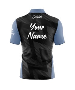 Alternative view of CoolWick Elite Ghostline Slate Blue Sash Zip Jersey