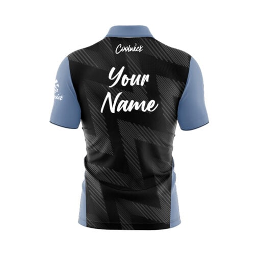 CoolWick Elite Ghostline Slate Blue Sash Zip Jersey - Image 2