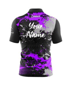 Alternative view of CoolWick Elite Purple Impact Sash Zip Jersey