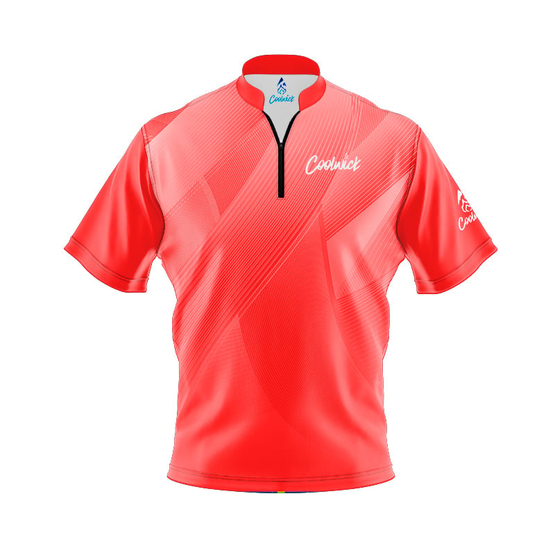 CoolWick Elite Vapor Red Sash Zip Jersey