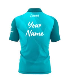 Alternative view of CoolWick Elite Vapor Teal Sash Zip Jersey