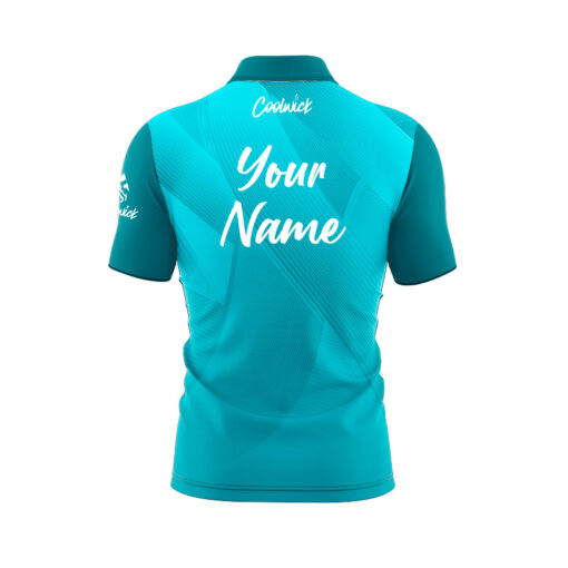 CoolWick Elite Vapor Teal Sash Zip Jersey - Image 2