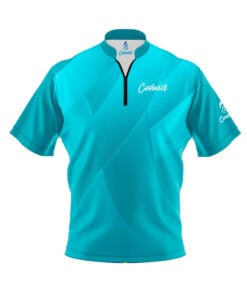 CoolWick Elite Vapor Teal Sash Zip Jersey