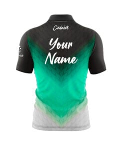 Alternative view of CoolWick Elite Green Vortex Sash Zip Jersey