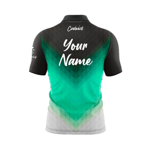 CoolWick Elite Green Vortex Sash Zip Jersey - Image 2