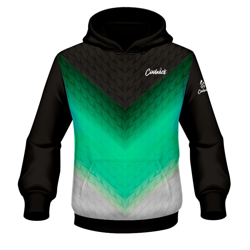CoolWick Elite Green Vortex Hoodie