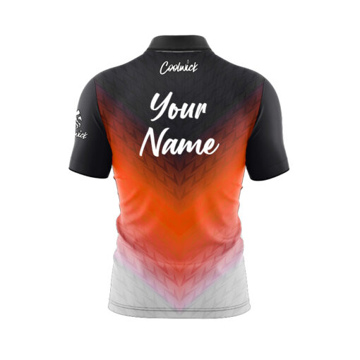 CoolWick Elite Orange Vortex Sash Zip Jersey - Image 2
