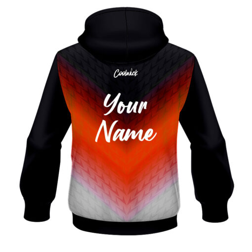 CoolWick Elite Orange Vortex Hoodie - Image 2