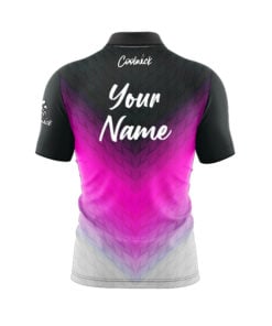 Alternative view of CoolWick Elite Pink Vortex Sash Zip Jersey