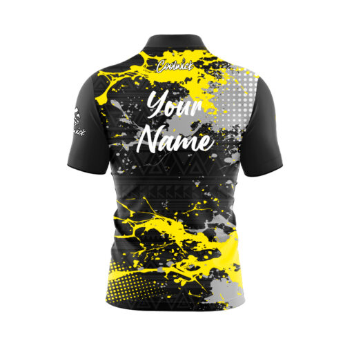 CoolWick Elite Yellow Impact Sash Zip Jersey - Image 2