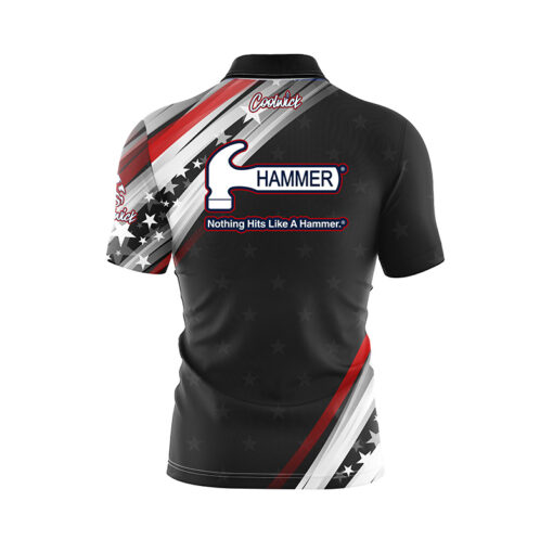 Hammer Starstrike Quick Ship CoolWick Sash Zip Bowling Jersey - Image 2