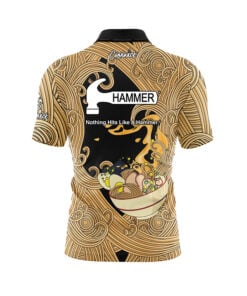 Alternative view of Hammer Cup O' Noodles Quick Ship CoolWick Sash Zip Bowling Jersey