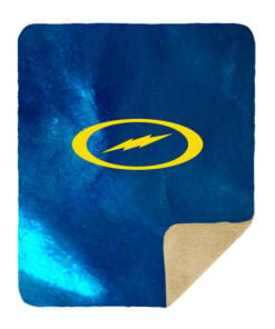 Alternative view of Storm IQ Tour Sapphire Sherpa Lined Throw Blanket