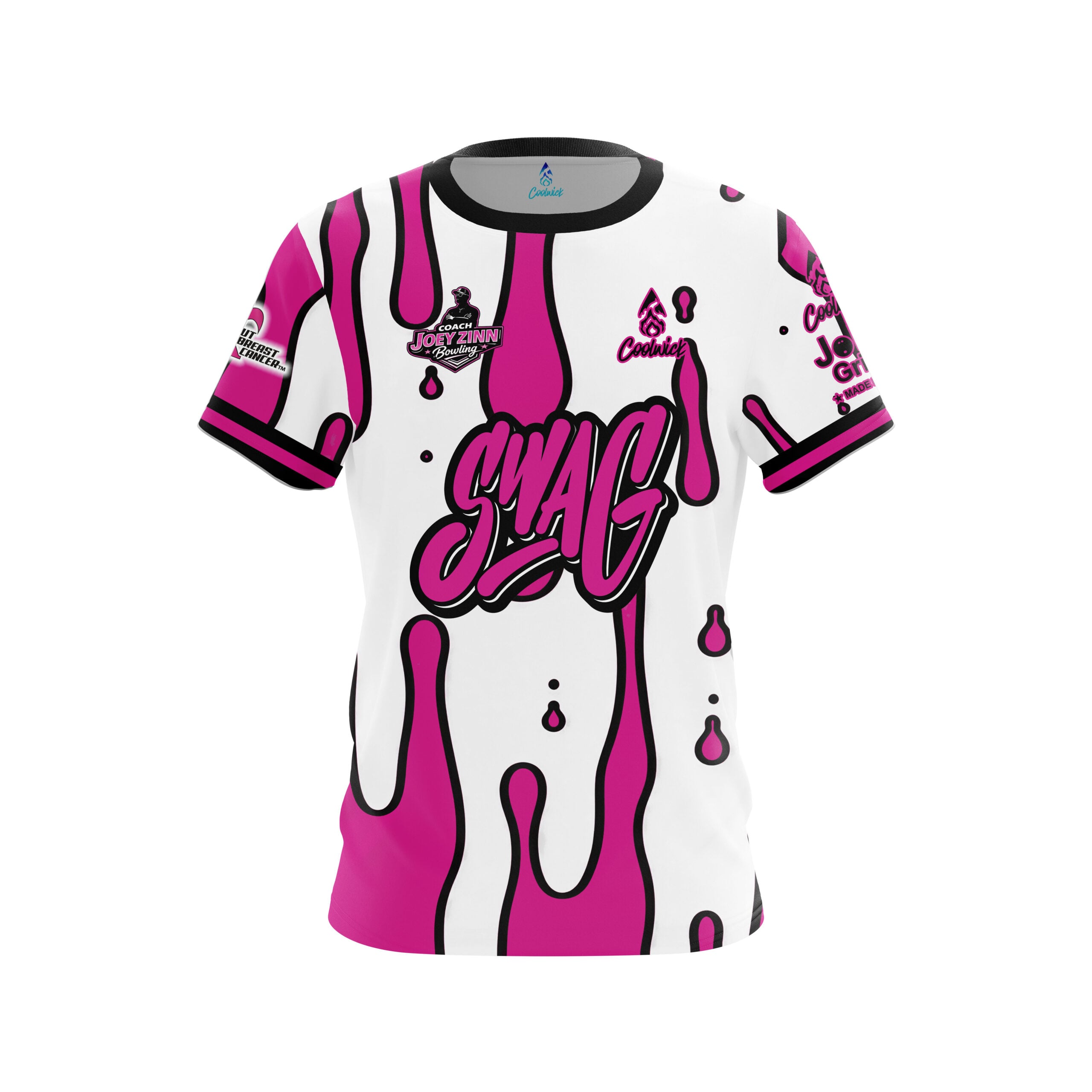 SWAG Joey Zinn Melting Pink Paint CoolWick Bowling Jersey