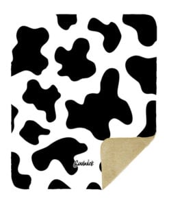 Alternative view of CoolWick Cow Sherpa Lined Throw Blanket