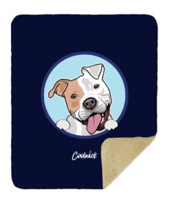 Alternative view of CoolWick Pittie Sherpa Lined Throw Blanket