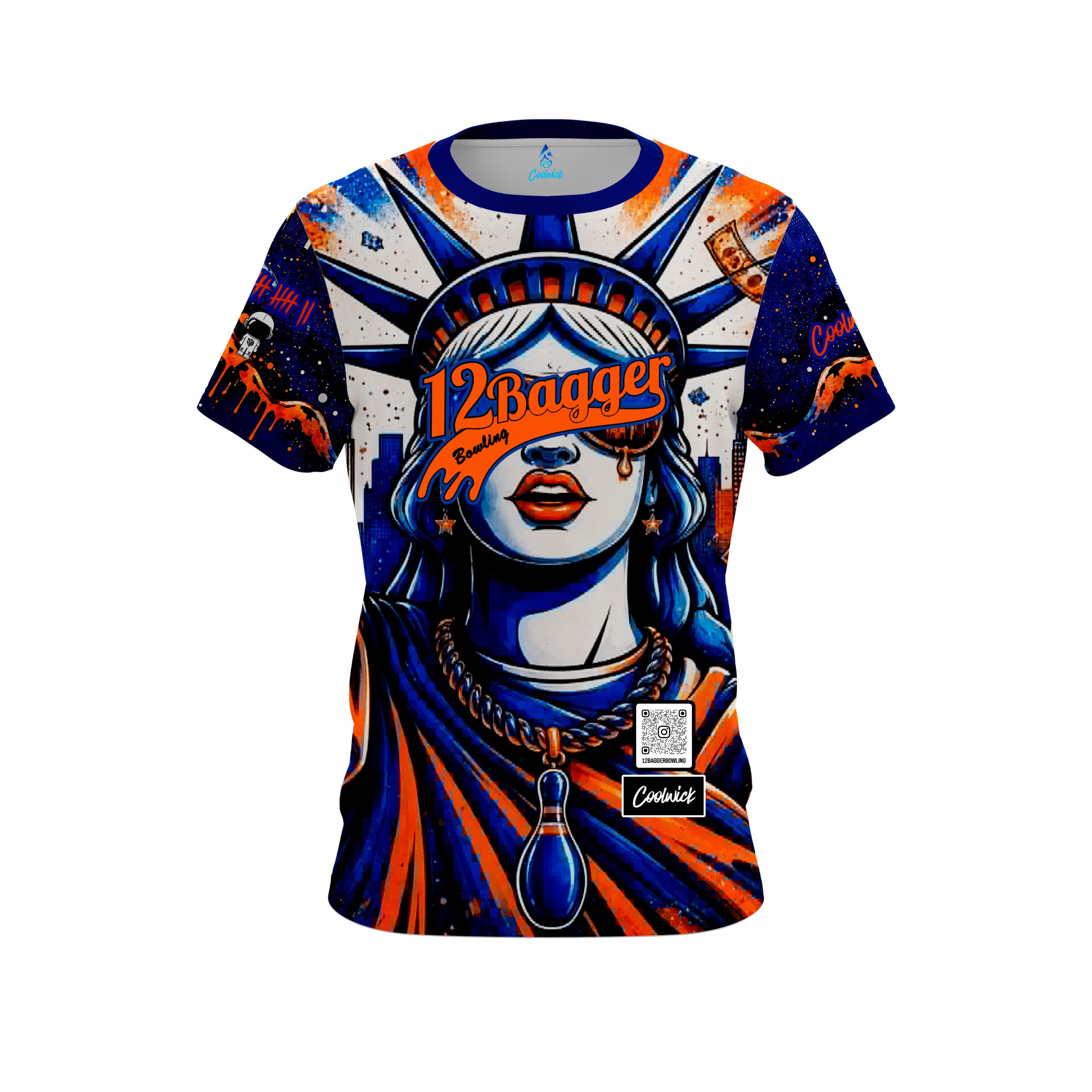 12Bagger Metro Lady Liberty CoolWick Bowling Jersey