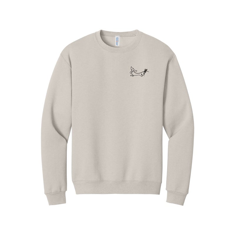 Jacqueline Rollins Dachshund Bowling CoolWick Embroidered Crewneck Sweatshirt