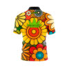 Brunswick Retro Flowers Fast Track CoolWick Bowling Jersey - Image 2