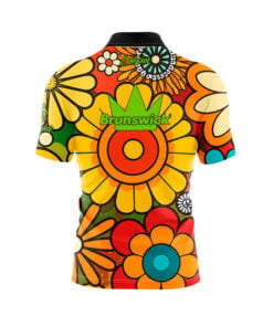 Alternative view of Brunswick Retro Flowers Fast Track CoolWick Bowling Jersey