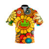 Brunswick Retro Flowers Fast Track CoolWick Bowling Jersey