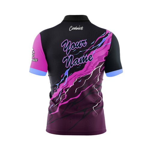 Magenta Voltage Fast Track CoolWick Bowling Jersey - Image 3