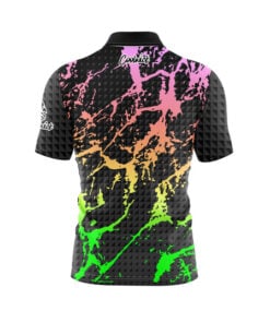 Alternative view of Rainbow Geometric Graffiti Fast Track CoolWick Bowling Jersey