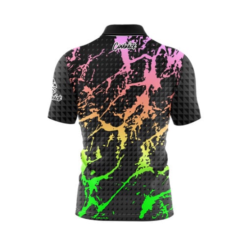 Rainbow Geometric Graffiti Fast Track CoolWick Bowling Jersey - Image 2