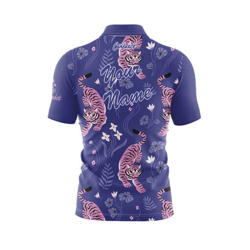 Floral Tiger Fast Track CoolWick Bowling Jersey - Image 3