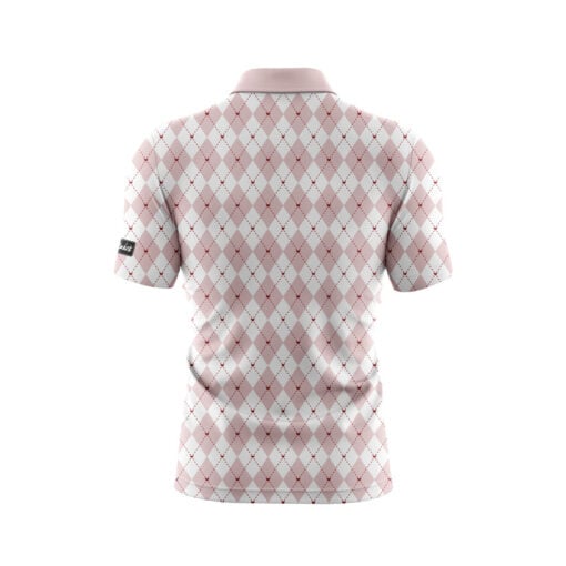 CoolWick Valentine's Argyle Everyday Button Polo - Image 2