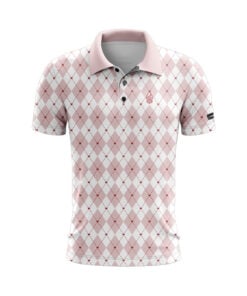 CoolWick Valentine's Argyle Everyday Button Polo