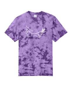 Jacqueline Rollins Crystal Tie Dye Dachshund Logo CoolWick Bowling T-Shirt