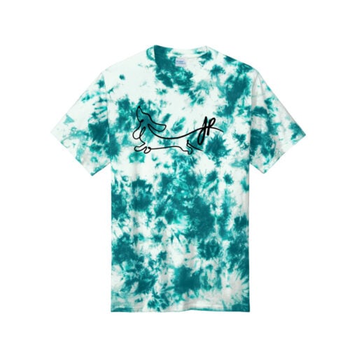 Jacqueline Rollins Crystal Tie Dye Dachshund Logo CoolWick Bowling T-Shirt - Image 2