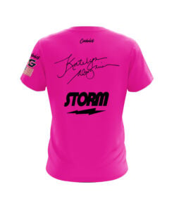 Alternative view of Storm Katelyn Abigania Pink Black CoolWick Bowling Jersey