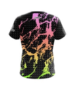 Alternative view of Rainbow Geometric Graffiti CoolWick Bowling Jersey