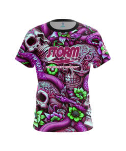Purple Green Skull Snakes CoolWick Bowling Jersey - Storm Bowling