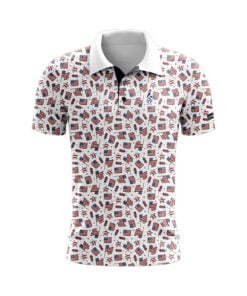 CoolWick Star Spangled Rockets Everyday Button Polo