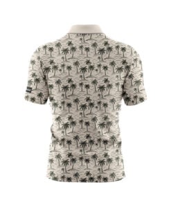 Alternative view of CoolWick Tropical Palms Everyday Button Polo