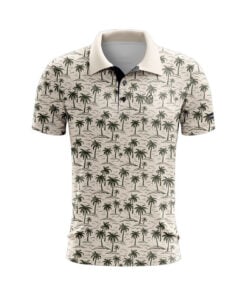 CoolWick Tropical Palms Everyday Button Polo