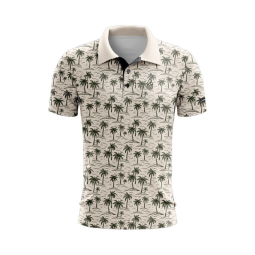 CoolWick Tropical Palms Everyday Button Polo