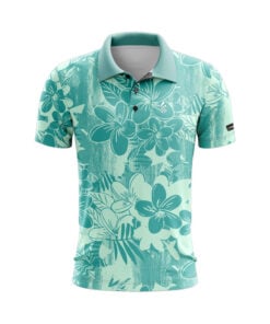 CoolWick Tropically Teal Everyday Button Polo