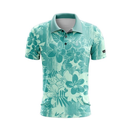 CoolWick Tropically Teal Everyday Button Polo