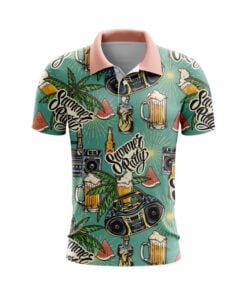 CoolWick Summer Party Everyday Button Polo