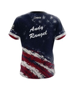 Alternative view of Plain Andy Rangel Freedom Strike CoolWick Bowling Jersey