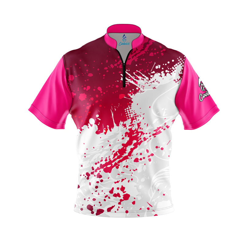 Pink Ocean Spray Fast Track CoolWick Bowling Jersey