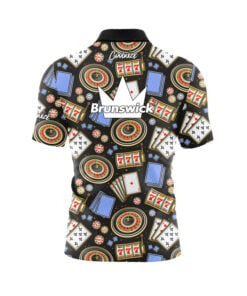 Alternative view of Brunswick Reno Casino Quick Ship CoolWick Sash Zip Bowling Jersey