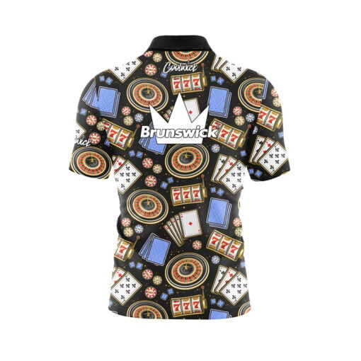 Brunswick Reno Casino Quick Ship CoolWick Sash Zip Bowling Jersey - Image 2