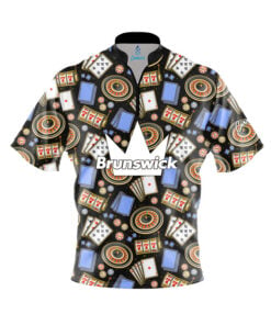 Brunswick Reno Casino Quick Ship CoolWick Sash Zip Bowling Jersey