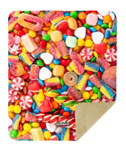 Alternative view of CoolWick I Want Candy Sherpa Lined Throw Blanket