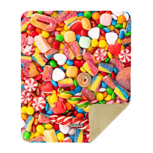 CoolWick I Want Candy Sherpa Lined Throw Blanket - Image 2